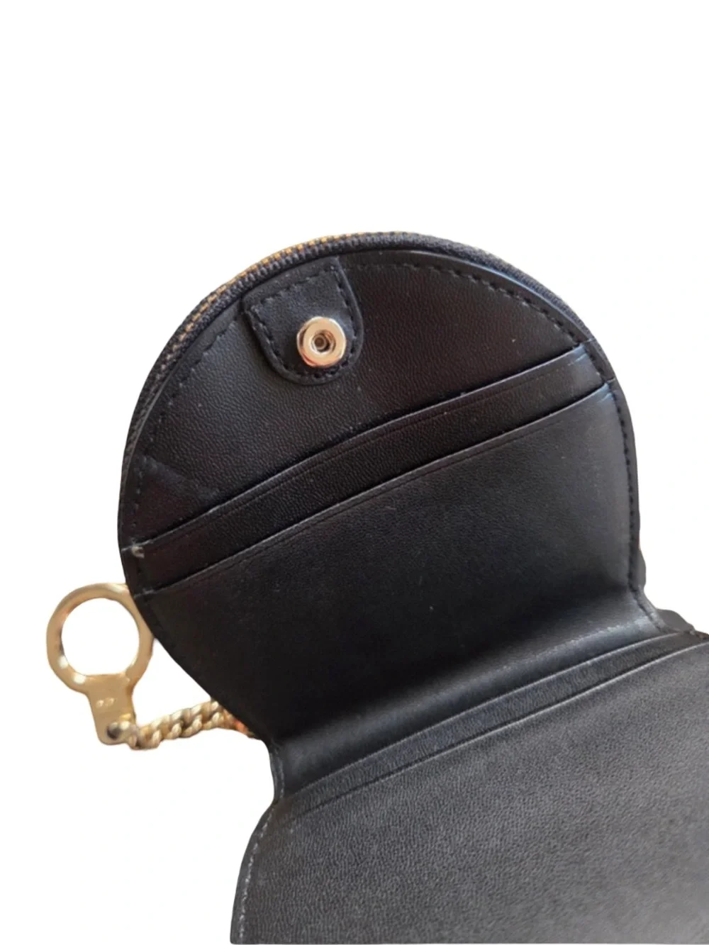 Kate Spade New York Half-Moon Pebbled Leather Keychain Wallet/Coin Purse